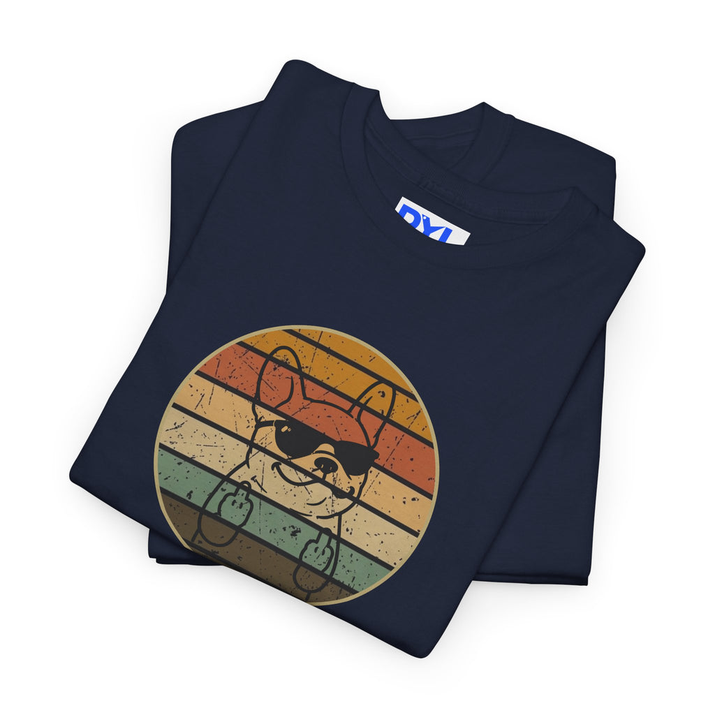 French Bulldog Retro Stripe T-Shirt