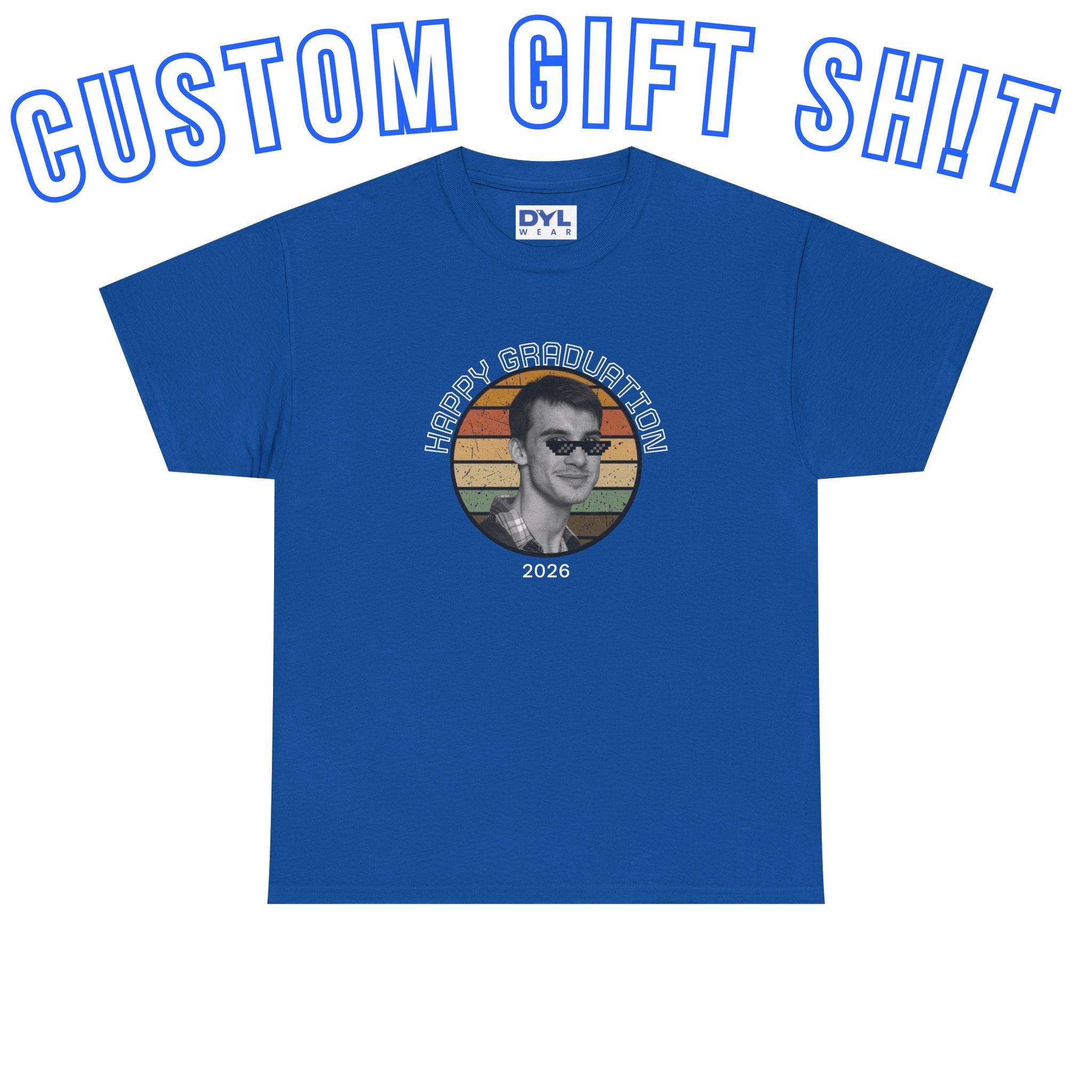 Custom gift Retro Sunset Portrait T‑Shirt #Customgift