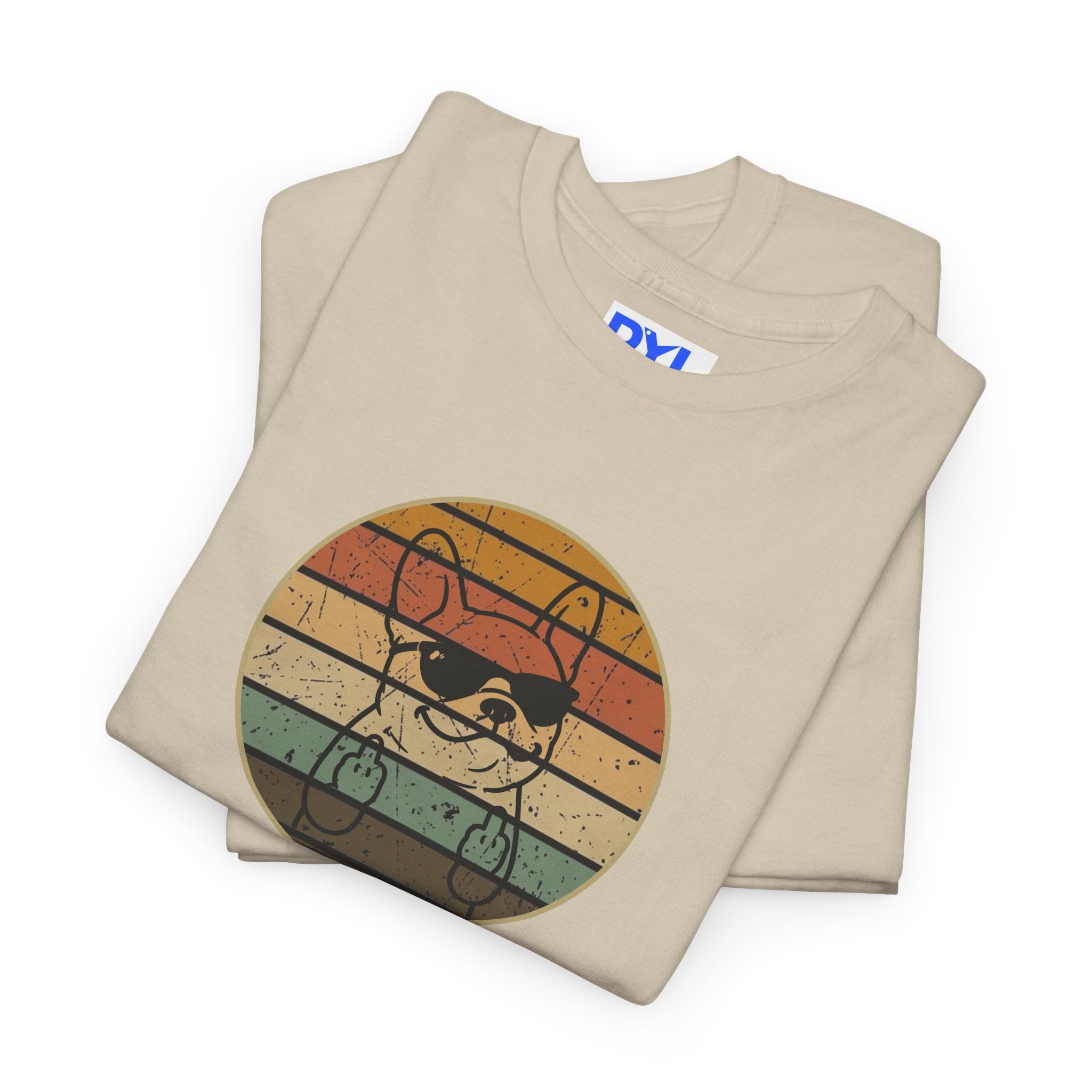 French Bulldog Retro Stripe T-Shirt