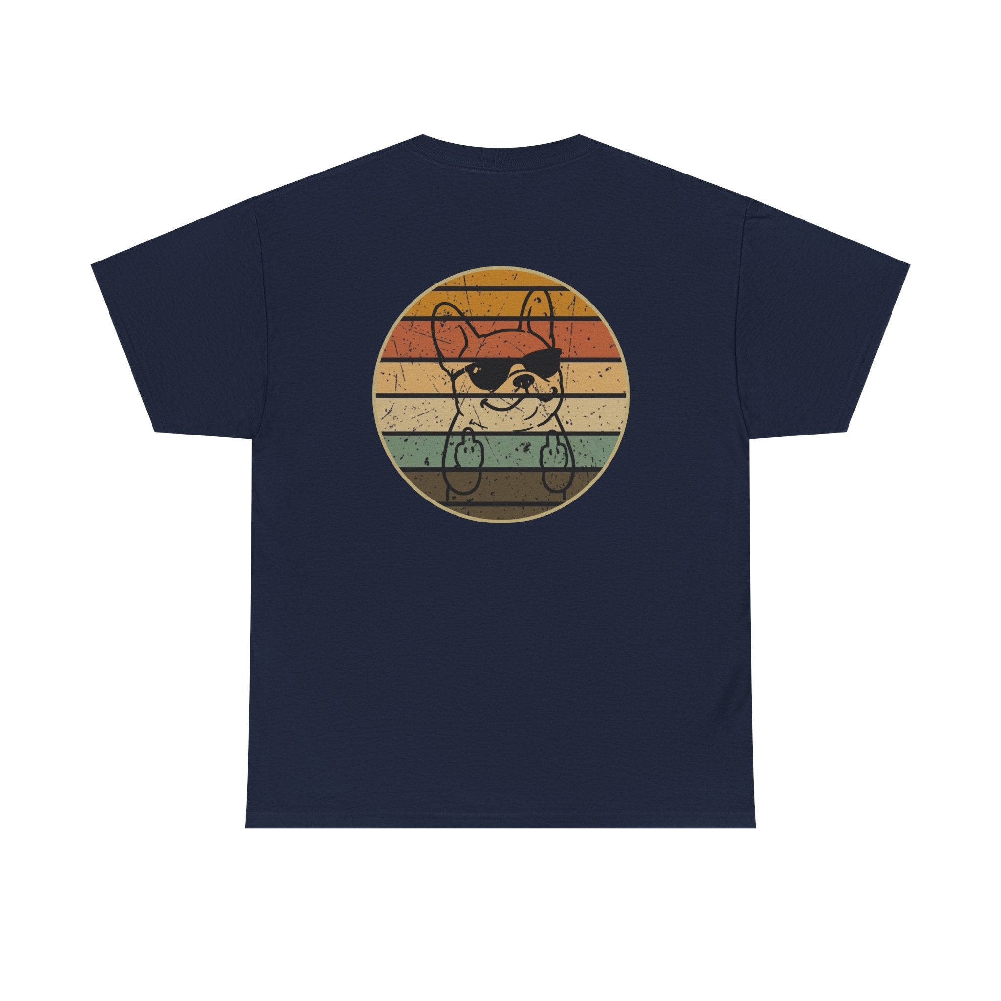 French Bulldog Retro Stripe T-Shirt