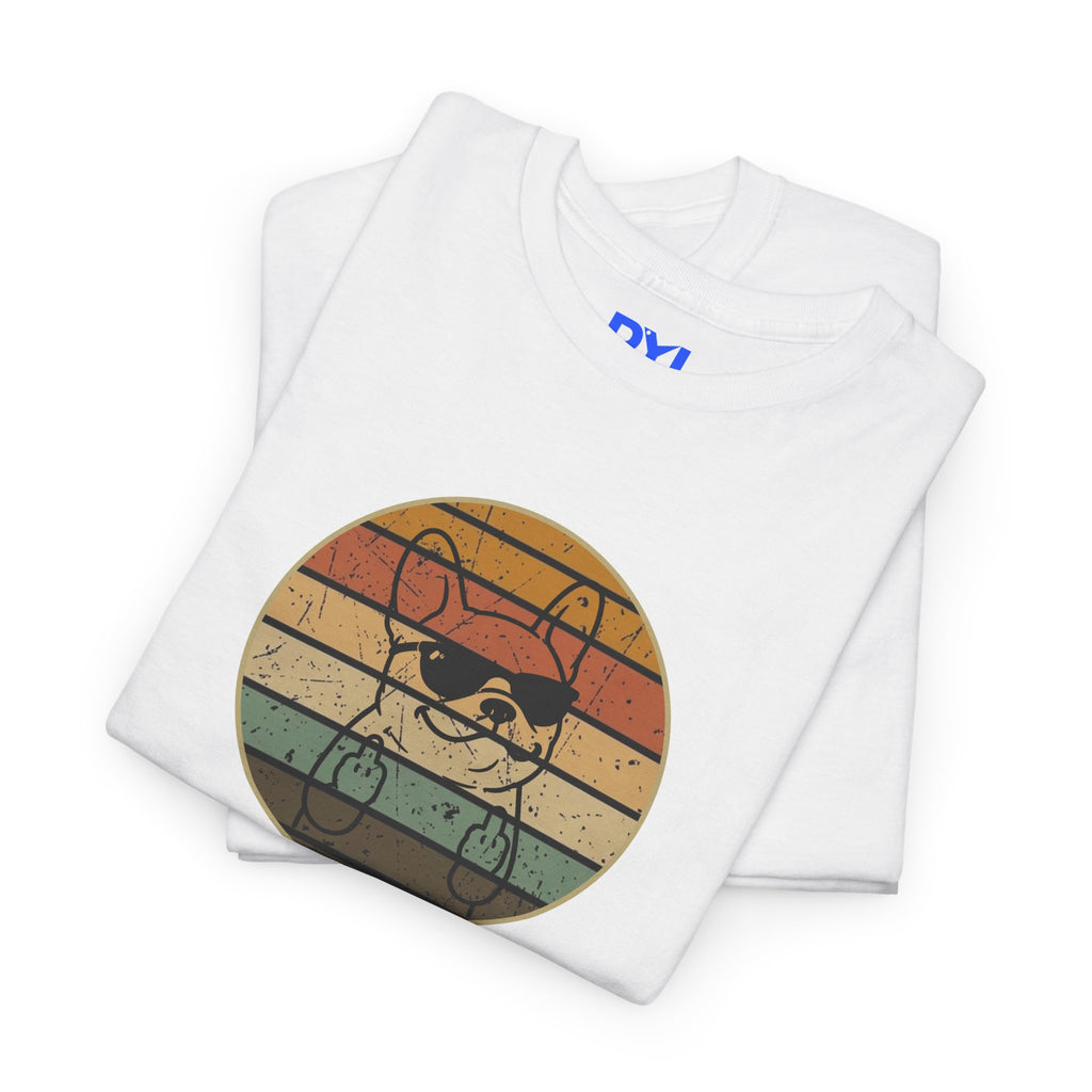 French Bulldog Retro Stripe T-Shirt